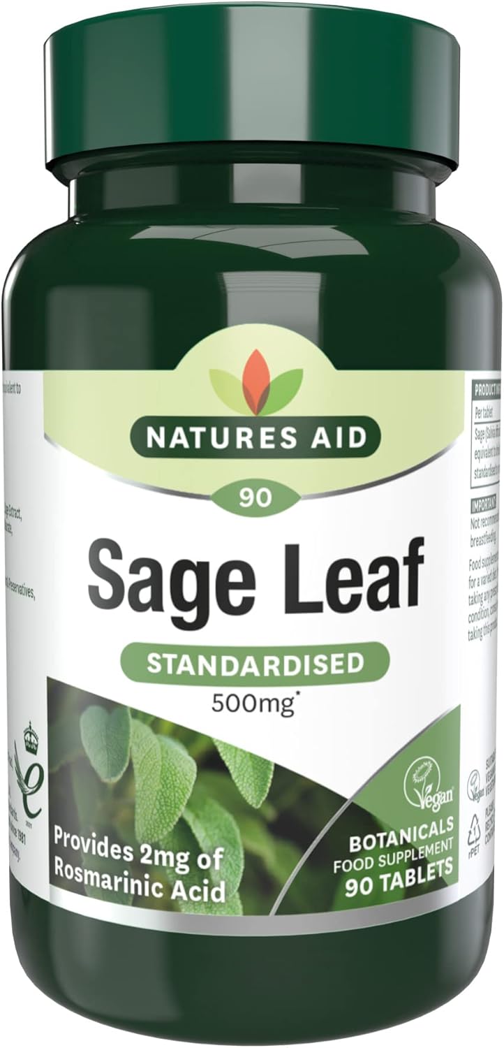 Organic Sage Leaf Supplement - 500mg for Immune Support & Digestive Health