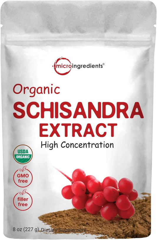Organic Schisandra Extract Powder - 8 Ounce Pure Supplement for Liver Detox and Cognitive Health - Non-GMO Adaptogen with No Fillers