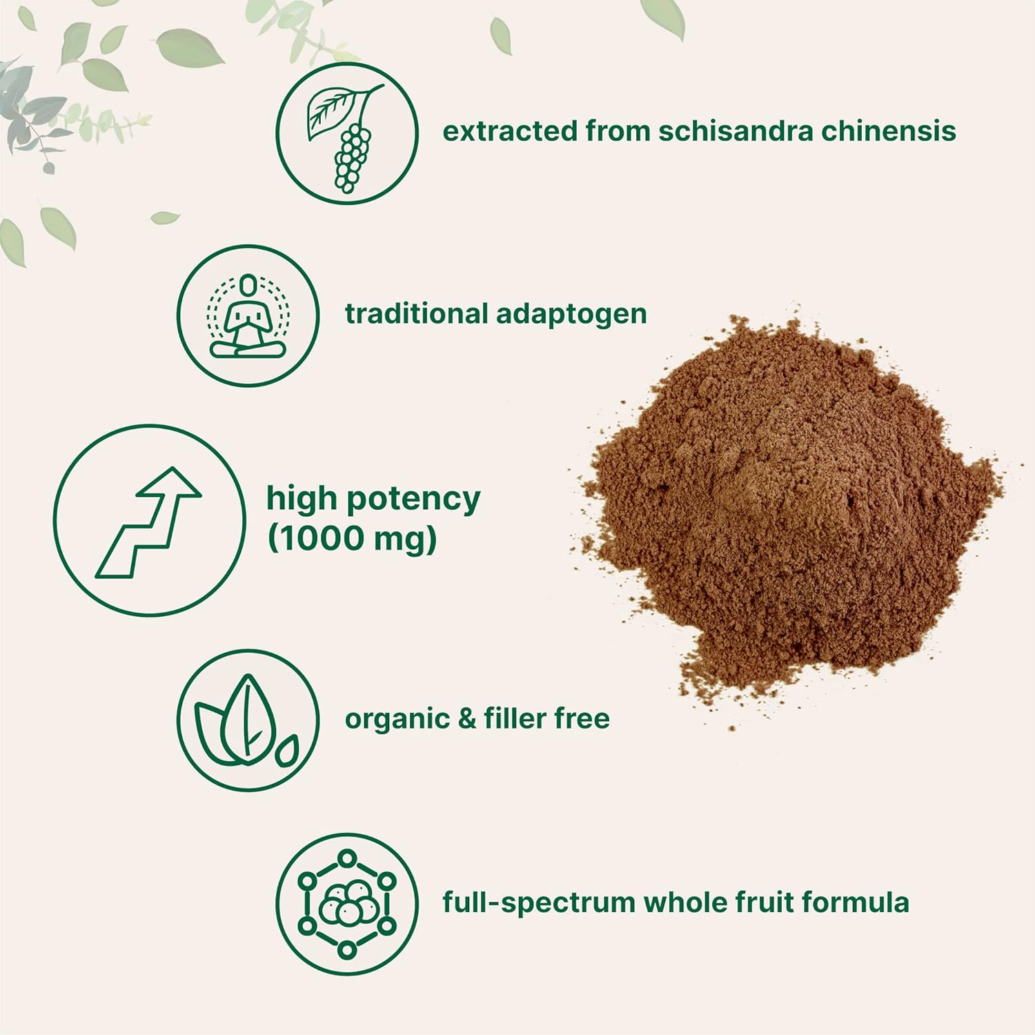 Organic Schisandra Extract Powder - 8 Ounce Pure Supplement for Liver Detox and Cognitive Health - Non-GMO Adaptogen with No Fillers