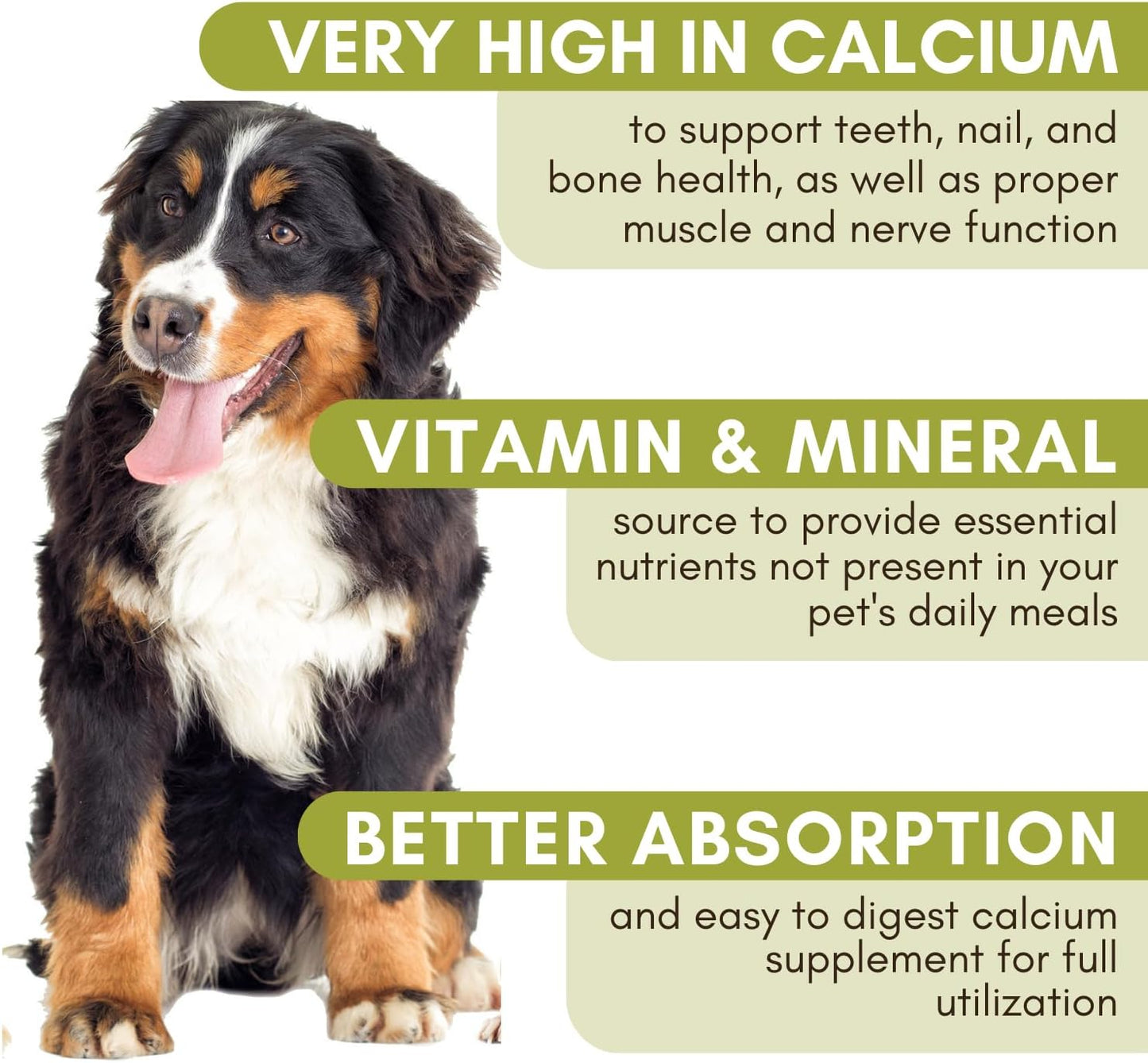 Organic Sea Coral Calcium Dog Supplement for Teeth and Bone Health