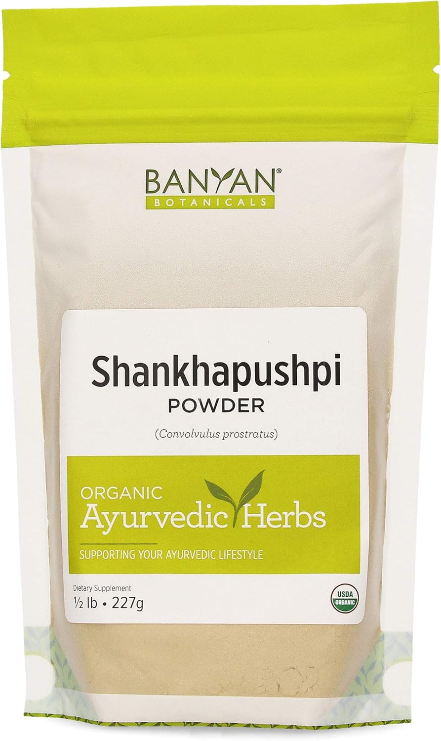 Organic Shankhapushpi Powder for Brain Support & Calmness - 1/2lb Vegan Non-GMO Powder