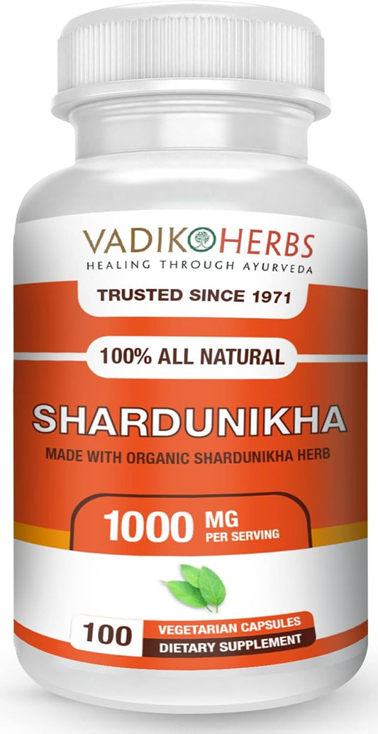 Organic Shardunika (Gymnema sylvestre) Powder Capsules - 100 Vegicaps | Certified Quality since 1971 | Premium Safety Tested