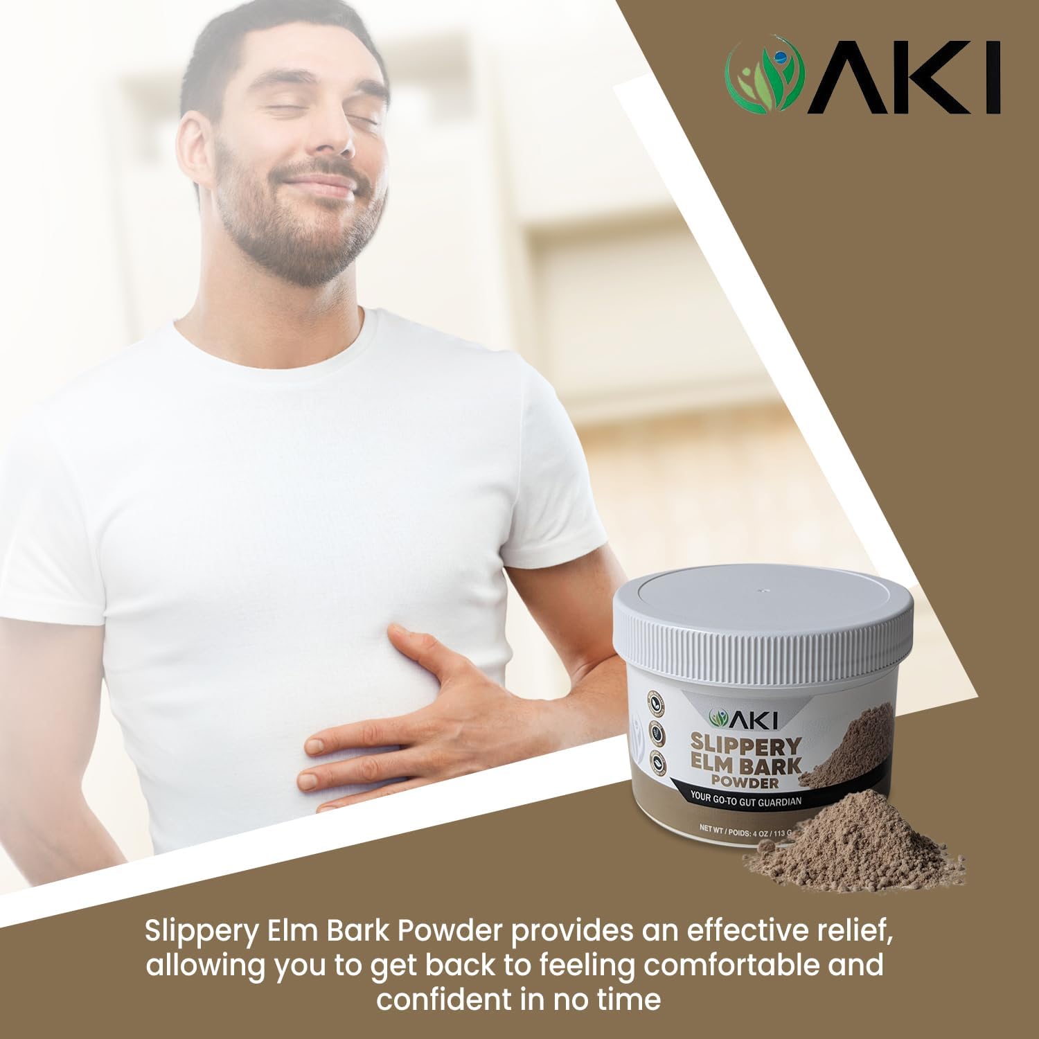 Organic Slippery Elm Bark Powder - Plant-Based Protein for Digestive & Throat Health - Vegan, Gluten-Free, Non-GMO (4oz)