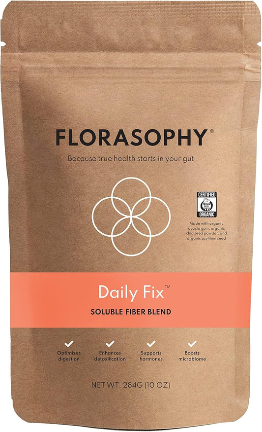 Organic Soluble Fiber Supplement for Digestive Gut Health - Gluten Free Vegan Powder - One Month Supply