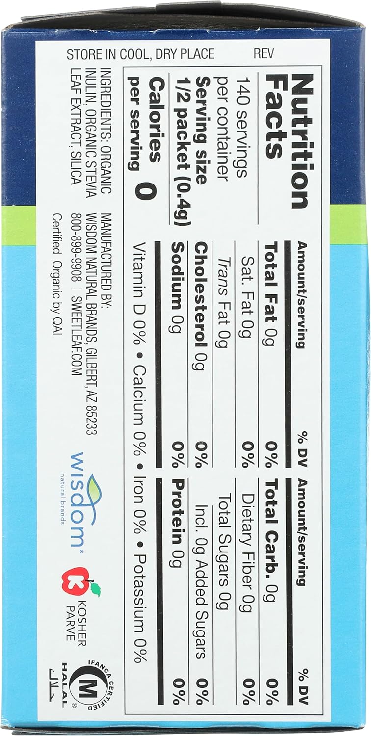 Organic Stevia Sweetener Packets - 70 Count by SweetLeaf