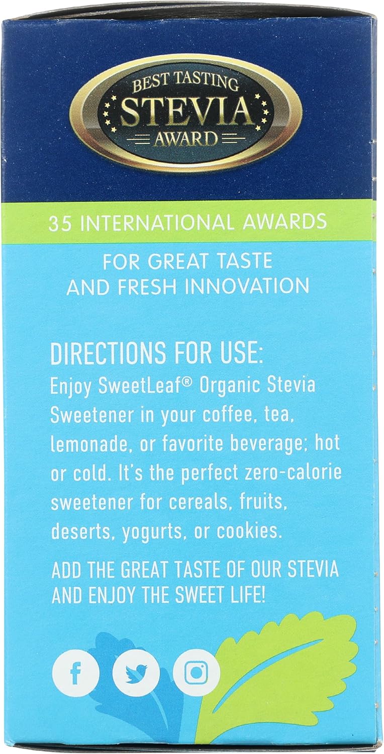 Organic Stevia Sweetener Packets - 70 Count by SweetLeaf