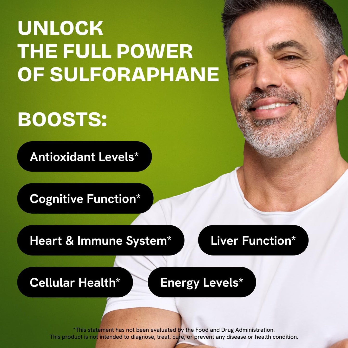 Organic Sulforaphane Supplement with Broccoli Sprouts, Seeds, and Florets | Stabilized Glucosinolate | 240 Pills for Kids & Adults | 2 Pack Offering