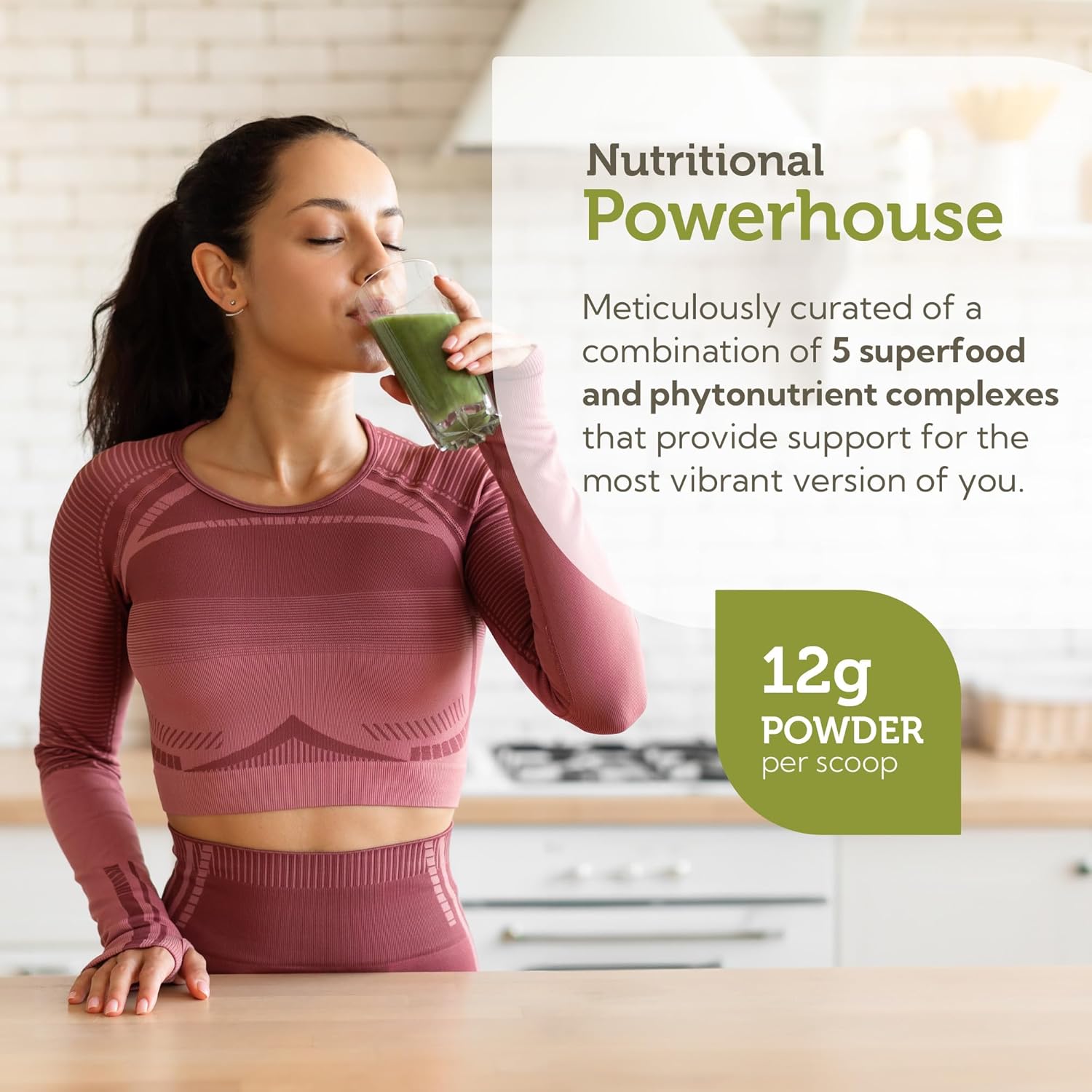 Organic Super Greens Powder with Spirulina & Chlorella - Kosher Non GMO Citrus Green Juice Powder, Phytonutrient Rich & Delicious