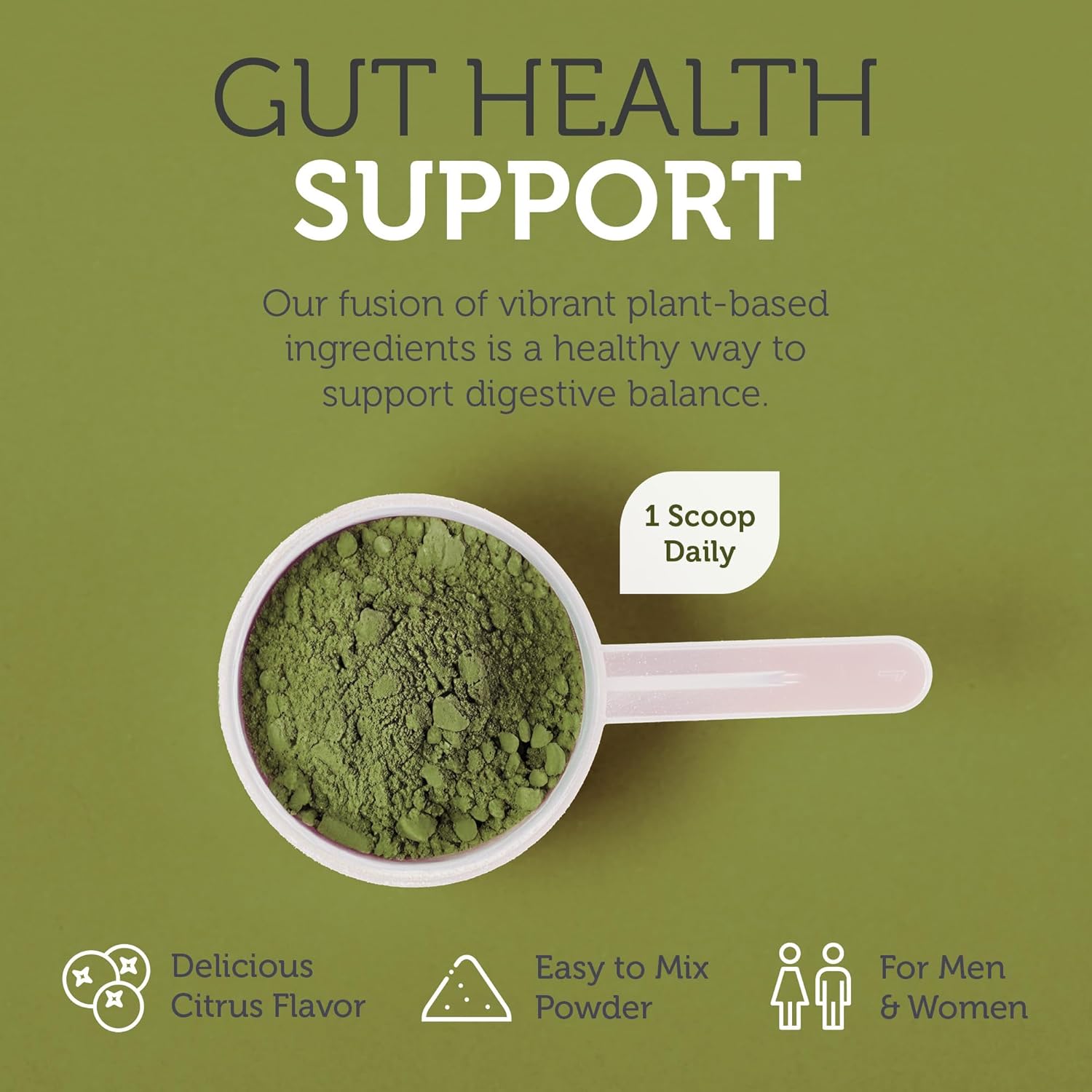 Organic Super Greens Powder with Spirulina & Chlorella - Kosher Non GMO Citrus Green Juice Powder, Phytonutrient Rich & Delicious
