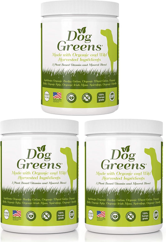 Organic Superfood Supplement for Dogs - 12 oz Pack of 3 - Human-Grade Ingredients with Vitamins, Minerals, Antioxidants for Digestion and Coat Health