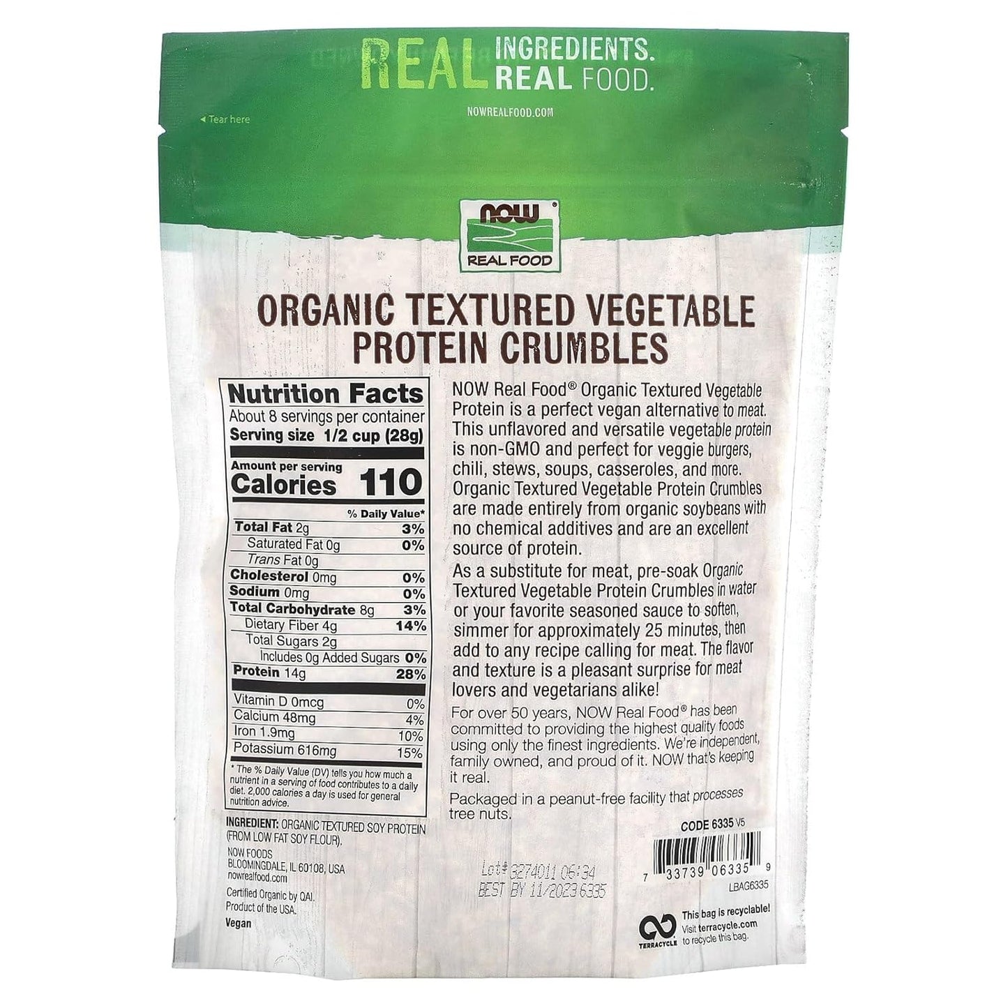 Organic Textured Soy Protein Granules, Non-GMO, Vegetable-Sourced, 8-Ounce - Versatile Plant-Based Protein
