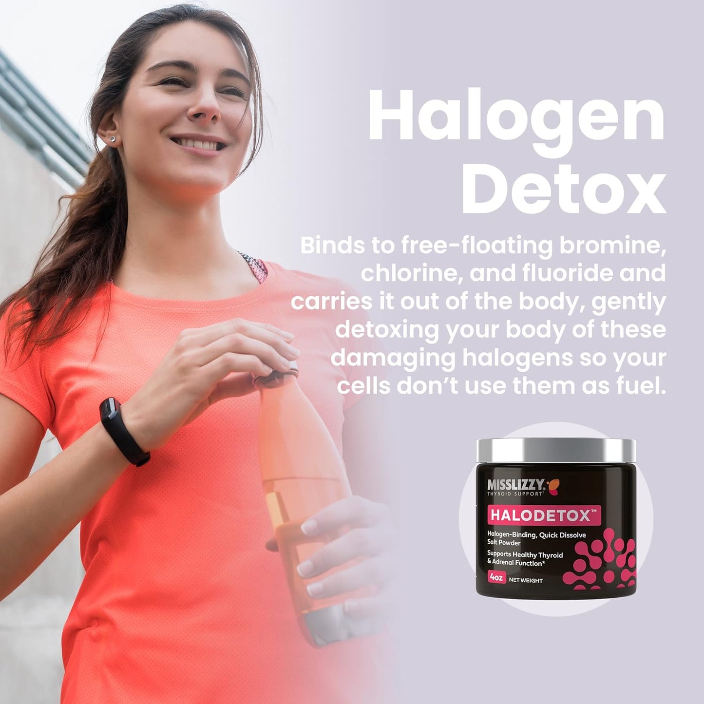 Organic ThyroConvert & HaloDetox Bundle: Selenomethionine for Liver Health & Pink Salt Powder for Thyroid & Adrenal Support