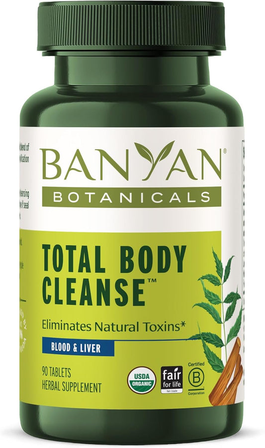 Organic Total Body Cleanse Supplement with Amla & Manjistha for Healthy Digestion - 90 Tablets