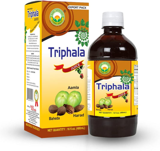Organic Triphala Juice 16.23 Fl Oz | Ayurvedic Blend of Amla, Bibhitaki, & Haritaki | Rich in Vitamin C | Promotes Healthy Hair & Digestion