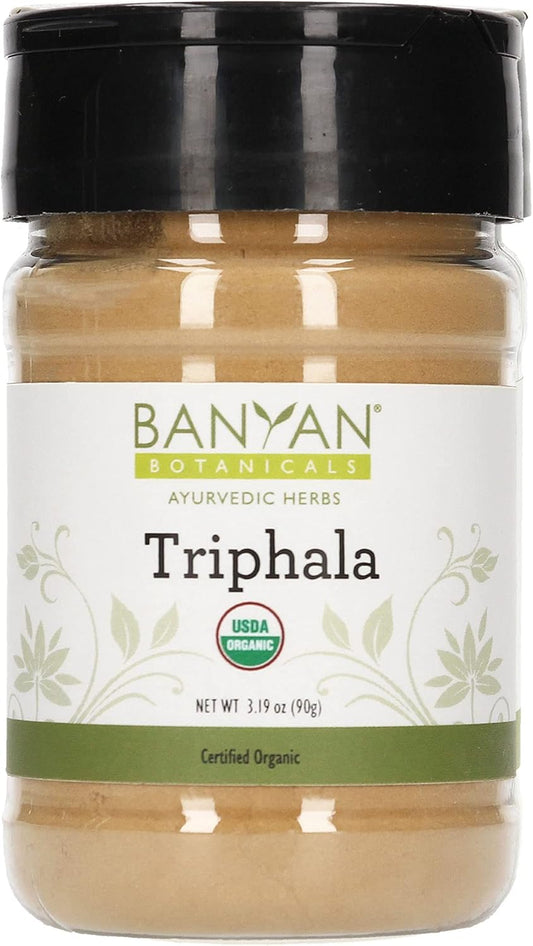 Organic Triphala Powder for Daily Detox, Cleansing, and Rejuvenation - Amla, Haritaki, Bibhitaki Blend - Spice Jar - Non-GMO