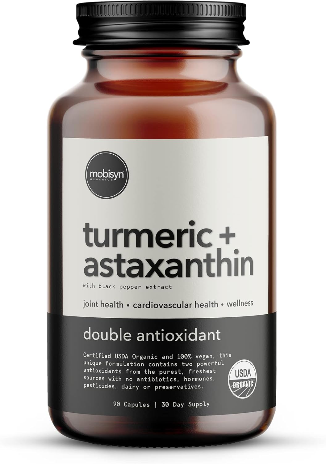 Organic Turmeric and Astaxanthin Supplement with Krill Oil - Mobisyn Organics