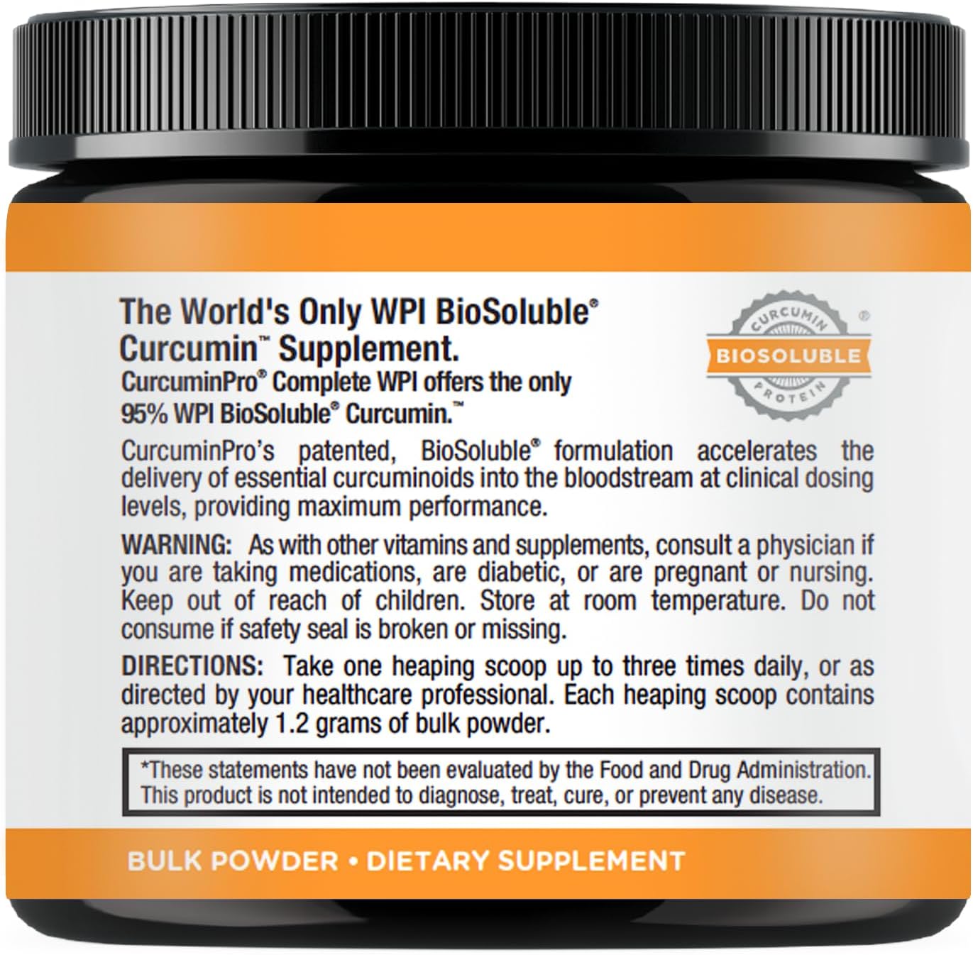Organic Turmeric BioSoluble Curcumin Bulk Powder for Joint & Muscle Support - 90g