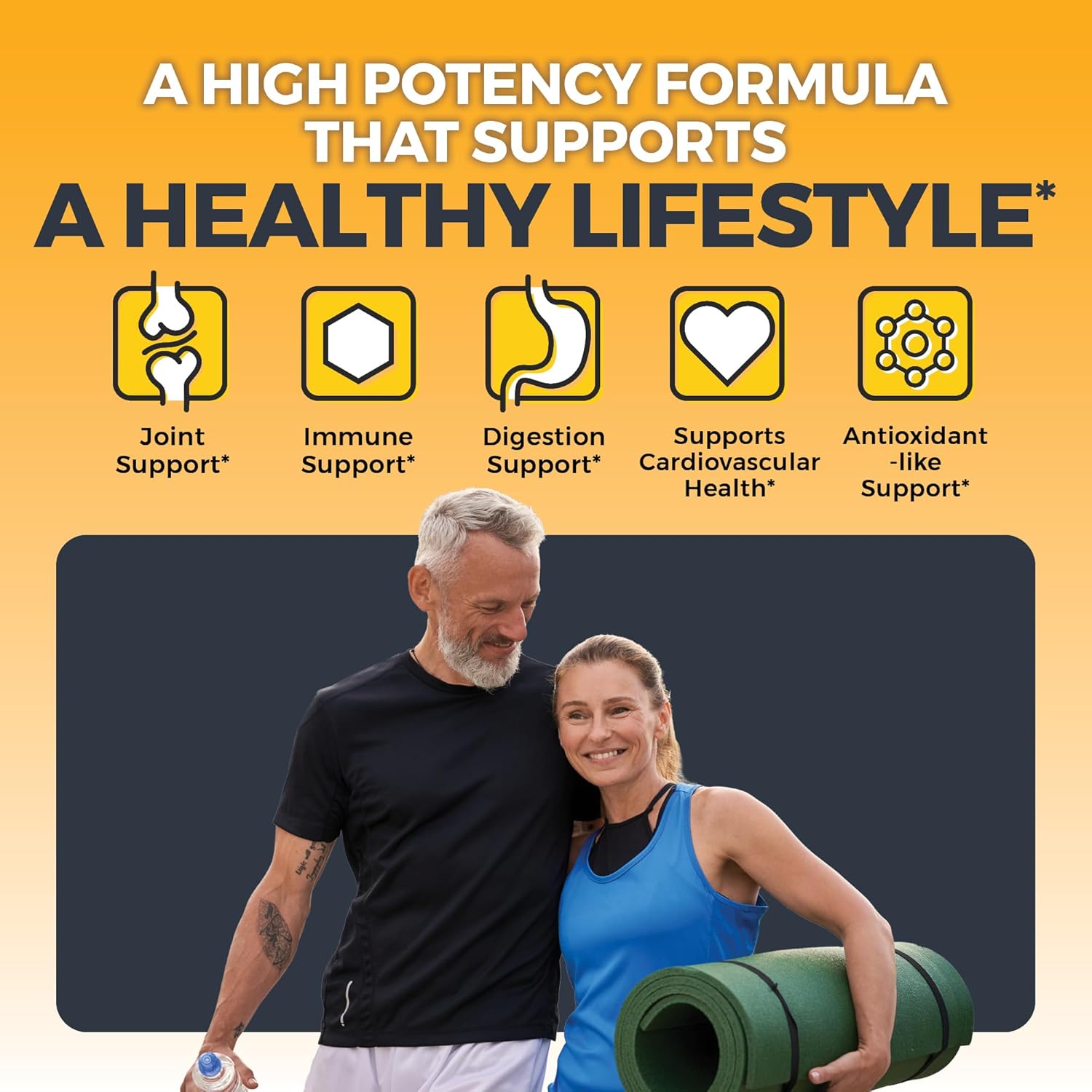 Organic Turmeric Ginger Supplements for Joint & Heart Health - 1450mg per Serving - 95% Curcuminoids - 15mg Black Pepper Extract