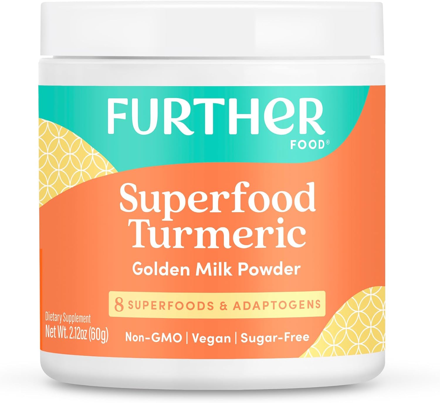 Organic Turmeric Golden Milk Powder for Joint Pain & Gut Health - Vegan, Keto-Friendly (30 Servings)