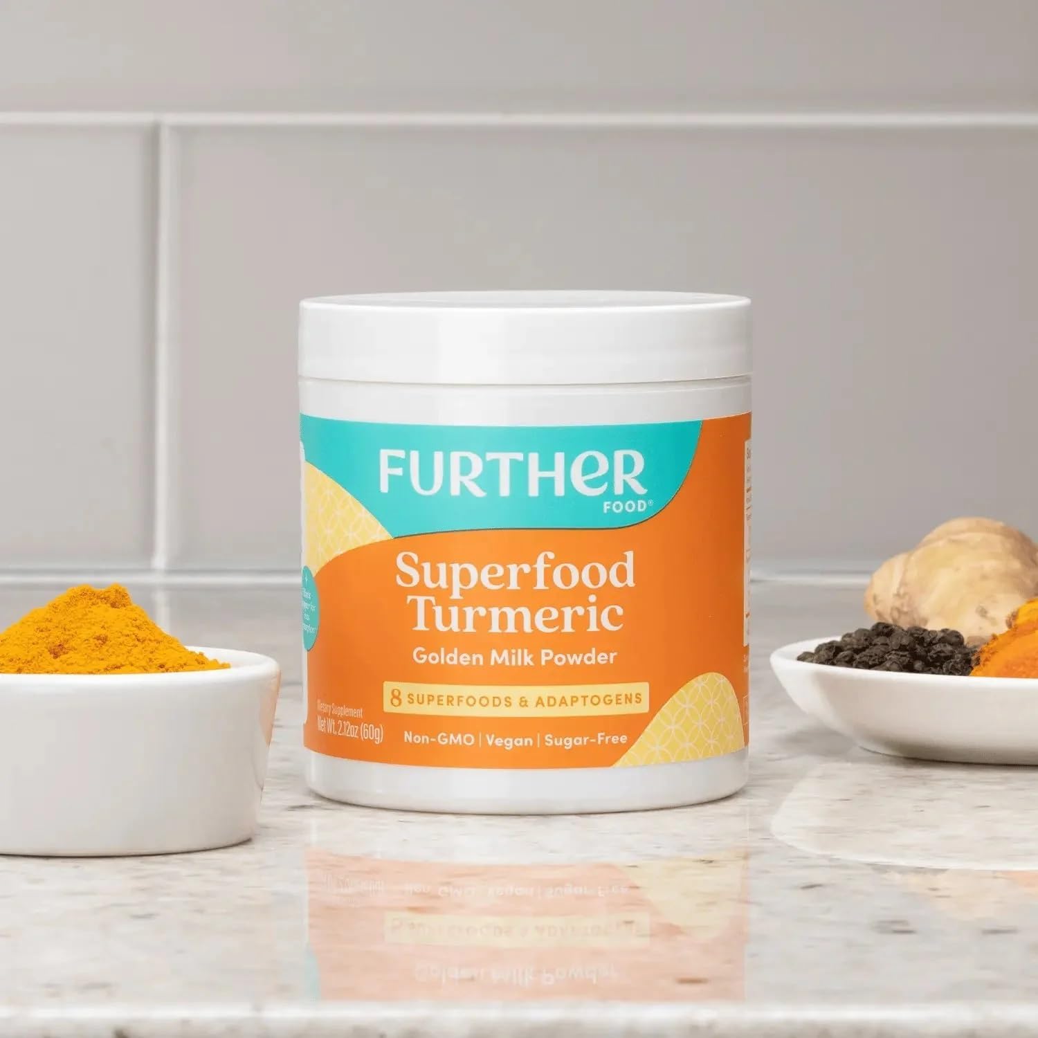 Organic Turmeric Golden Milk Powder for Joint Pain & Gut Health - Vegan, Keto-Friendly (30 Servings)