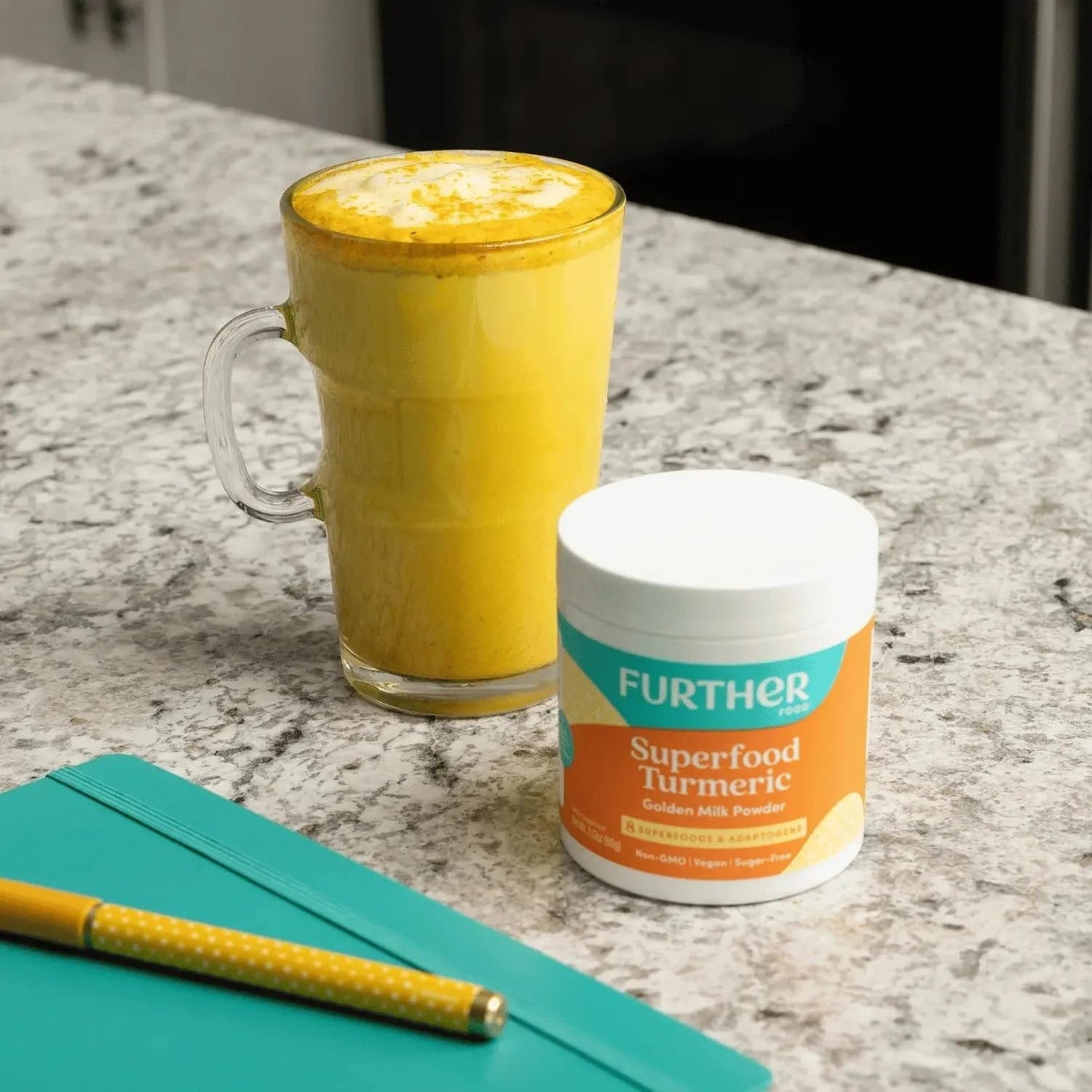 Organic Turmeric Golden Milk Powder for Joint Pain & Gut Health - Vegan, Keto-Friendly (30 Servings)