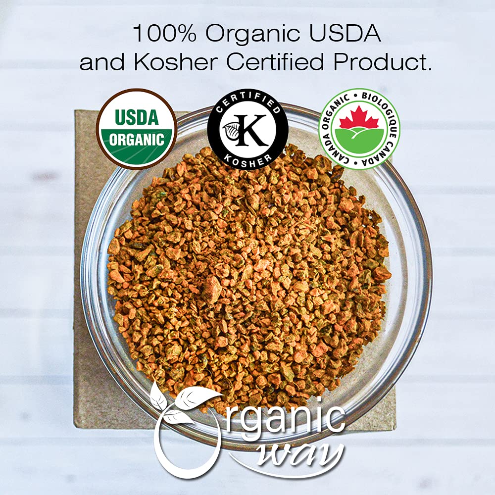 Organic Turmeric Root Cut & Sifted for Herbal Tea - Kosher & USDA Certified, Vegan, Non-GMO, Gluten Free - Raw from India (2LBS)