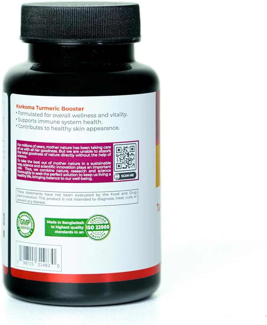 Organic Turmeric Superfood with Curcumin Extract - Boosts Immune System, Promotes Healthy Skin & Well-Being