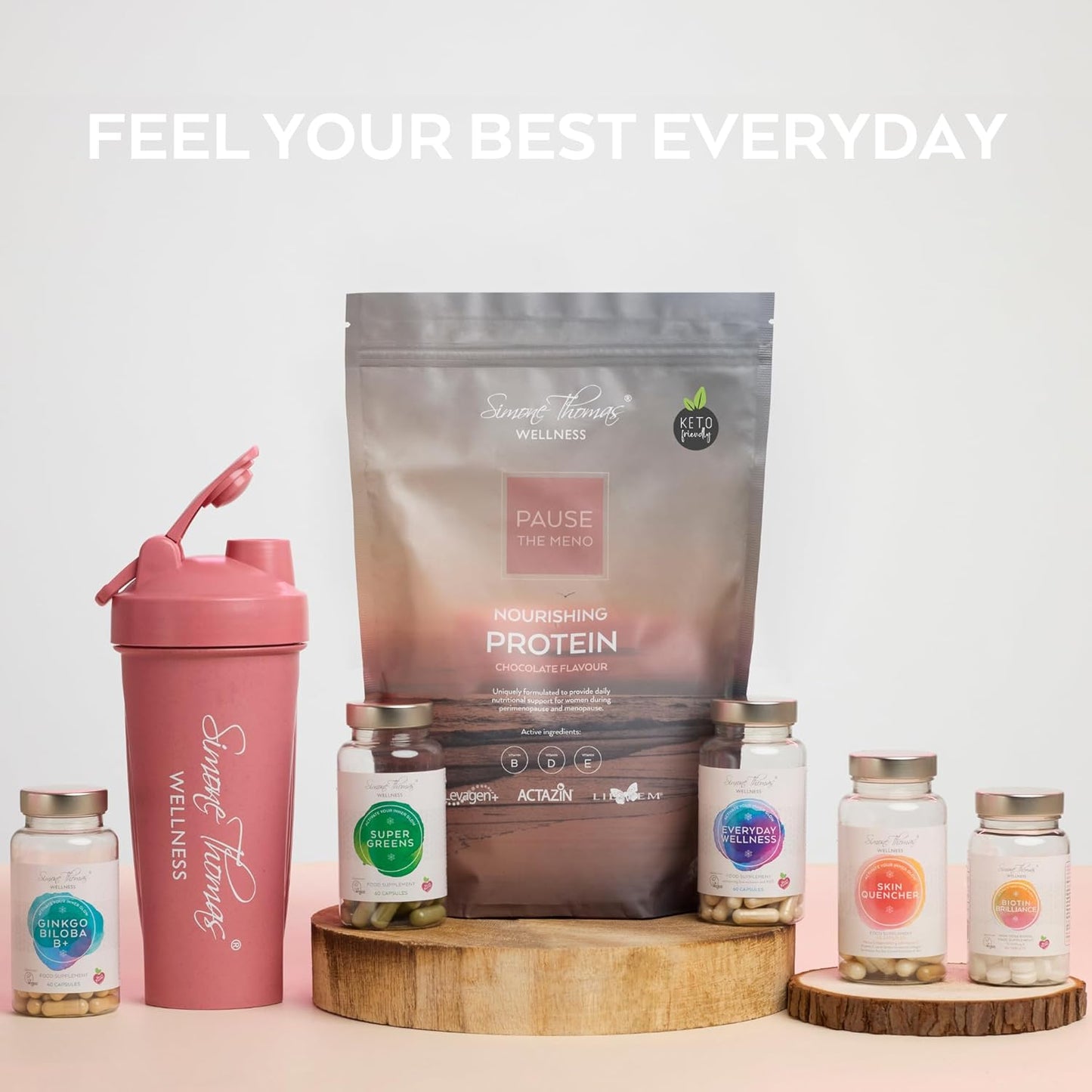 Organic Vegan Chocolate Protein Powder for Menopause Relief - Simone Thomas Wellness Pause The Meno (660g)