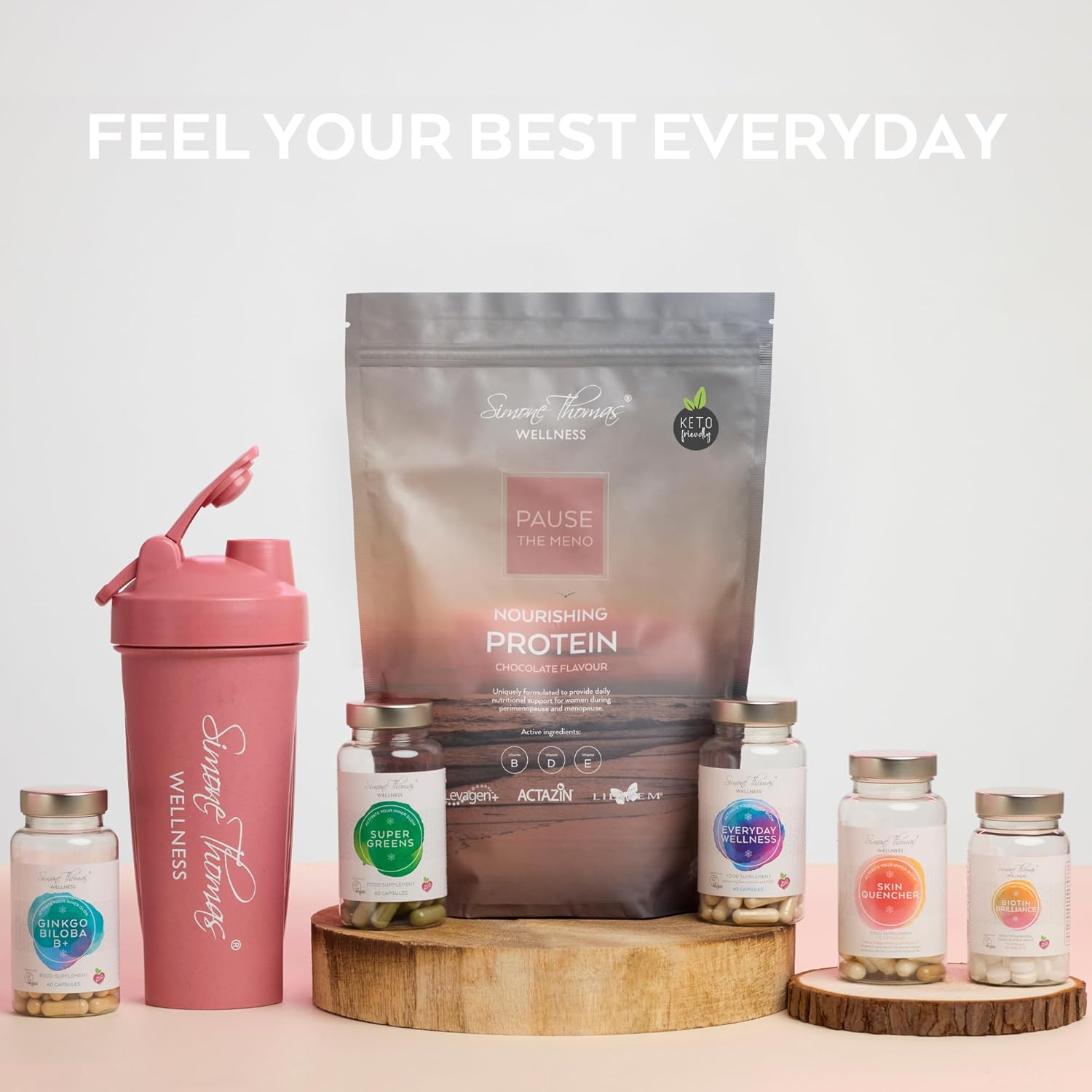 Organic Vegan Chocolate Protein Powder for Menopause Relief - Simone Thomas Wellness Pause The Meno (660g)