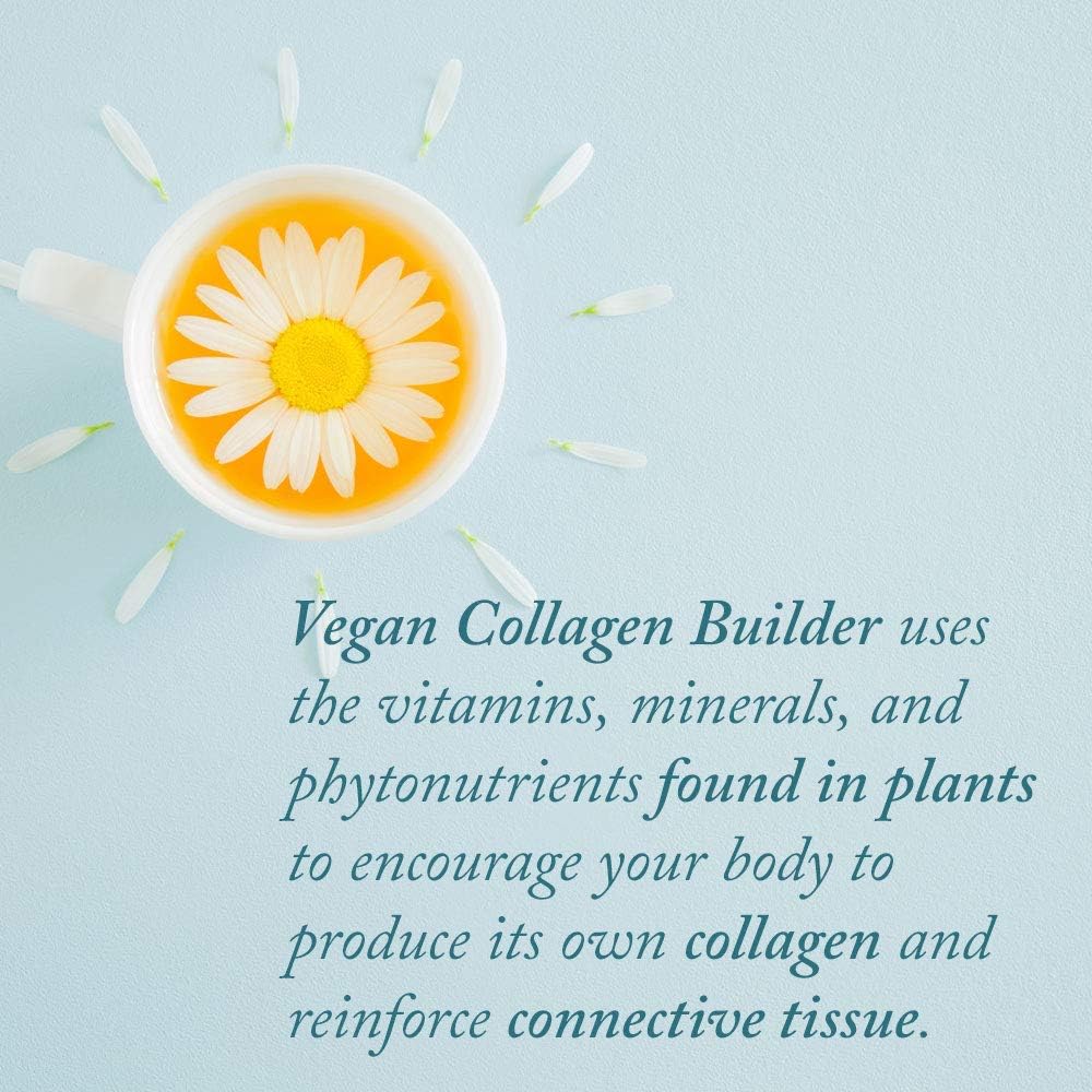 Organic Vegan Collagen Builder with Vitamins D3, K2, C, and Biotin - 30 Servings