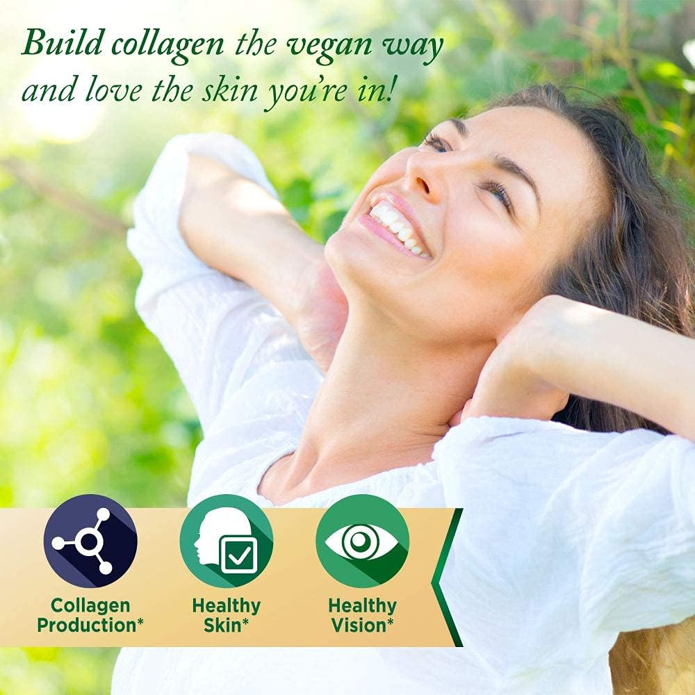 Organic Vegan Collagen Builder with Vitamins D3, K2, C, and Biotin - 30 Servings