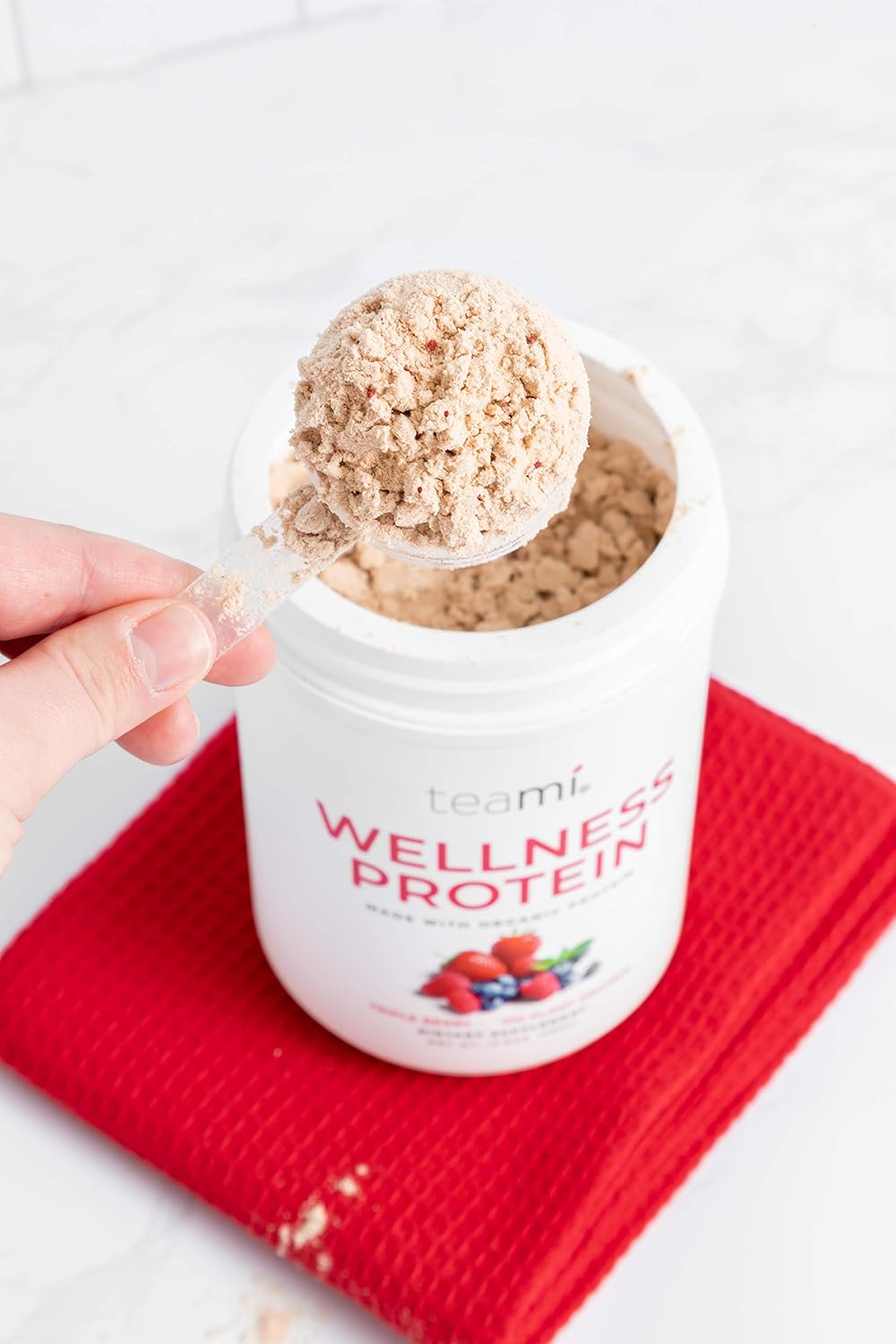 Organic Vegan Protein Powder - Smooth Plant Based Pea Protein with Low Net Carbs, Non-GMO, Dairy & Soy Free - Triple Berry Flavor (14 Servings, 13.6 oz)