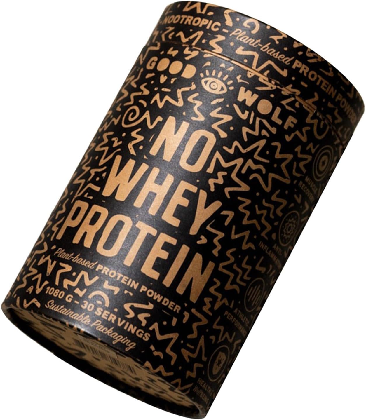 Organic Vegan Protein Powder with 21g Protein per Serving, 1080g / 30 Servings, Plastic-Free Packaging