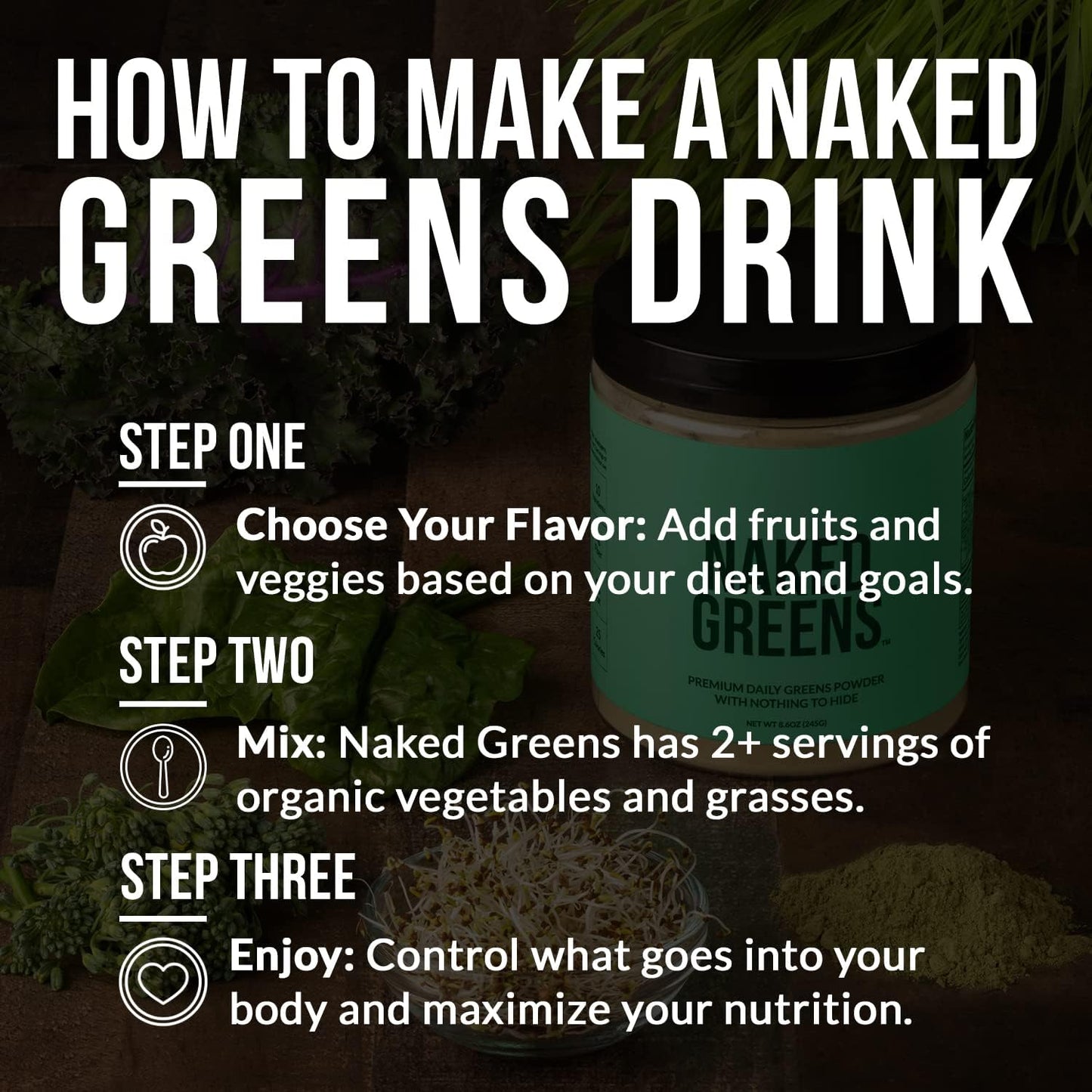 Organic Vegan Super Greens Powder - 10 Premium Ingredients - Non-GMO, Prebiotic & Probiotic - 35 Servings