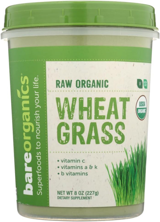 Organic Vegan Wheatgrass Powder Dietary Supplement - 8 Ounce Pack of 1 by BareOrganics