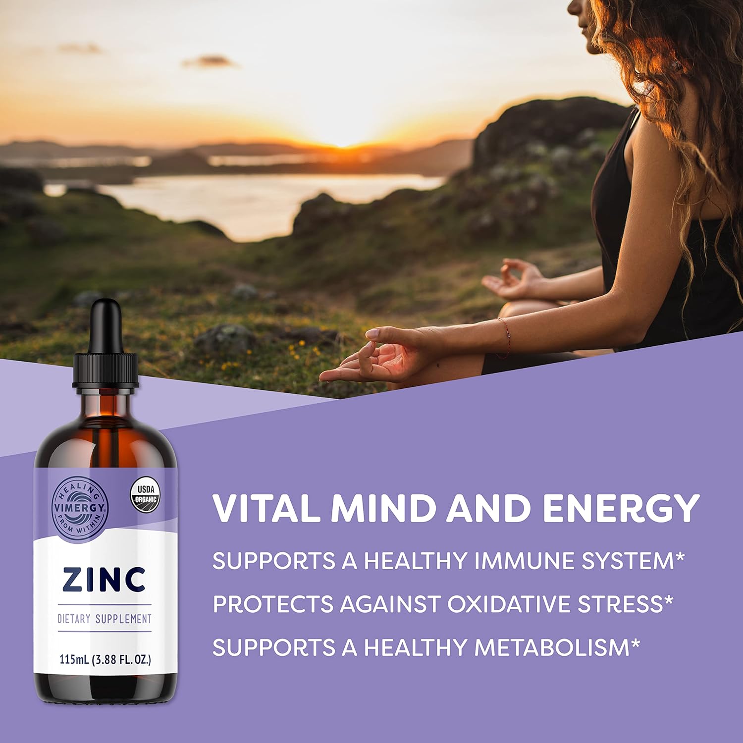 Organic Vimergy Zinc Bundle - 115mL & 55mL - USDA Certified