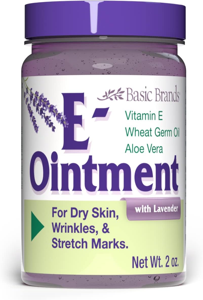 Organic Vitamin E Ointment 2 oz - Moisturizing, Scar & Stretch Mark Reduction - Pack of 2