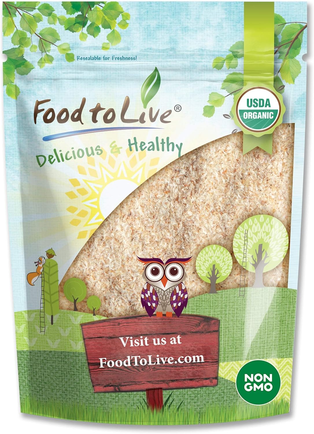 Organic Whole Psyllium Husks - 8 oz - Non-GMO, Vegan, Keto Friendly, Raw, Unsweetened - Rich in Fiber