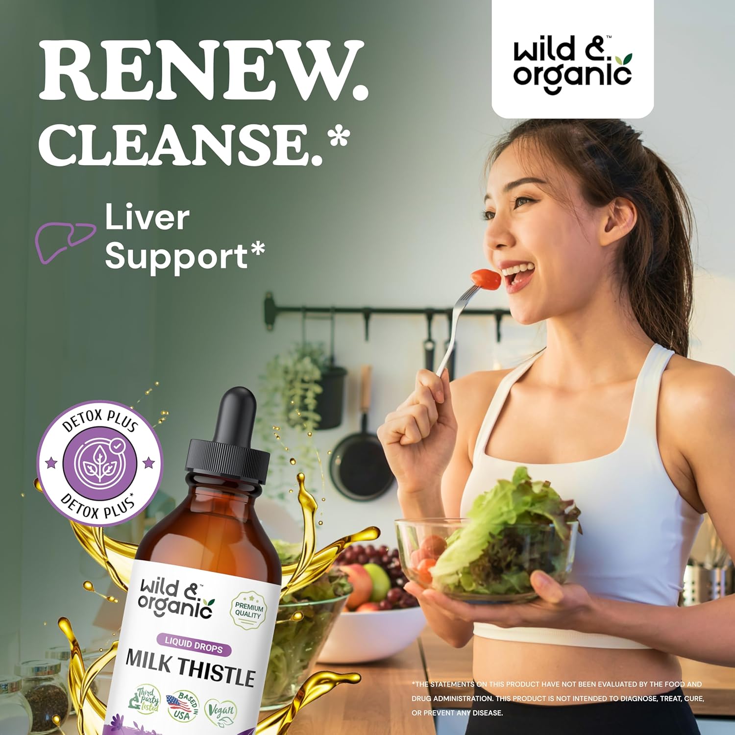 Organic Wild Milk Thistle and Liver Cleanse Tincture Combo - 4 fl oz Each