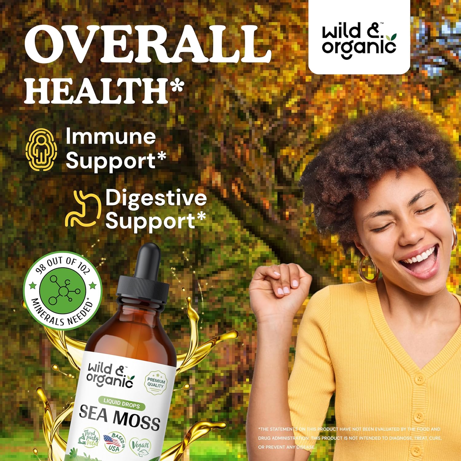 Organic Wild Sea Moss and Stinging Nettle Root Tincture Bundle - 4 fl oz Each