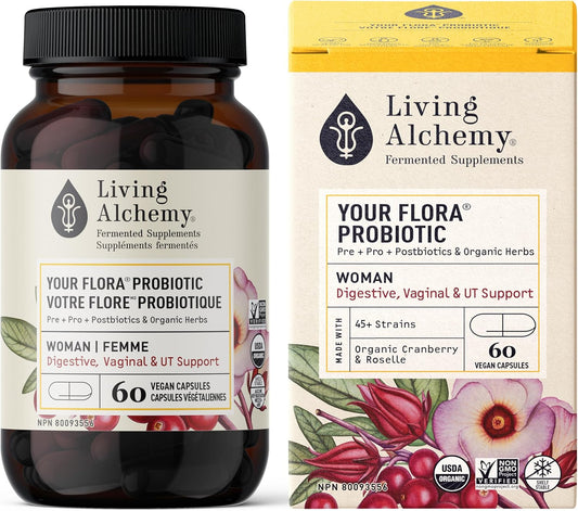 Organic Women's UT Balance Probiotic by Living Alchemy - 60 Capsules