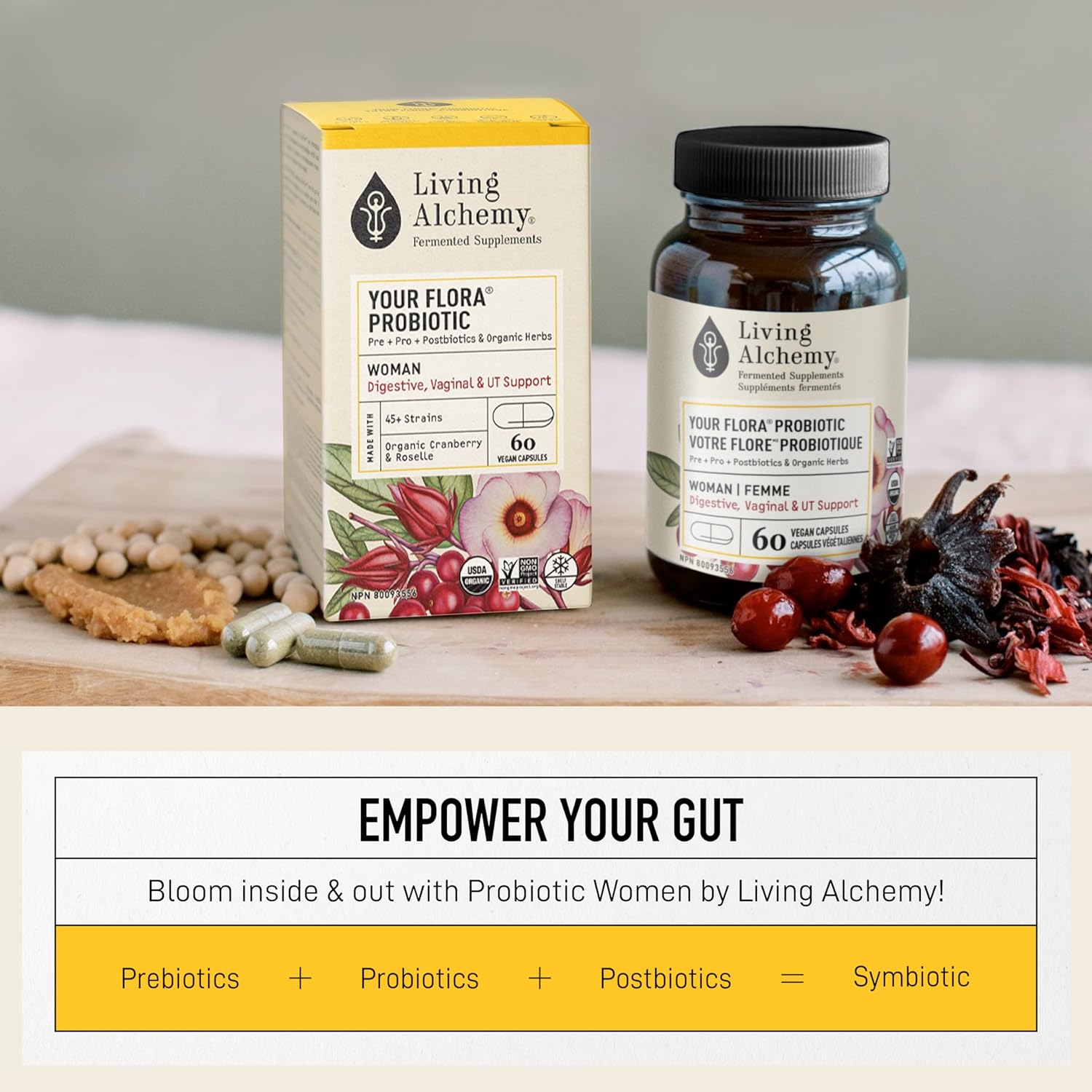 Organic Women's UT Balance Probiotic by Living Alchemy - 60 Capsules