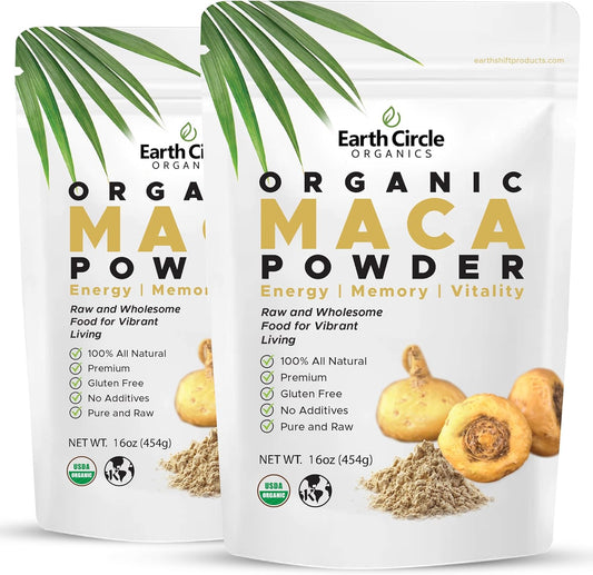 Organic Yellow Maca Root Powder Superfood Blend - Energy, Weight Management, Women's Fertility Support - Vegan - 2 lbs