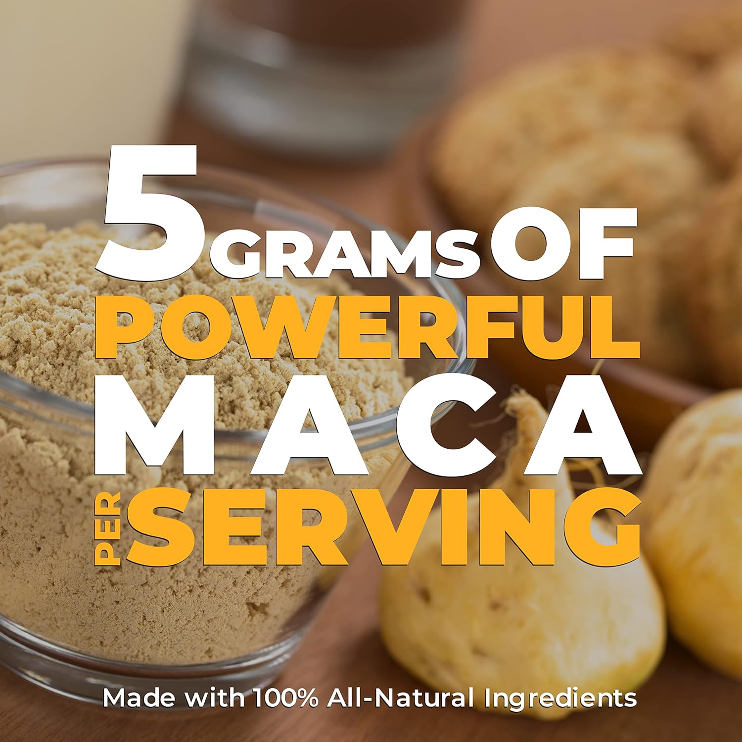 Organic Yellow Maca Root Powder Superfood Blend - Energy, Weight Management, Women's Fertility Support - Vegan - 2 lbs