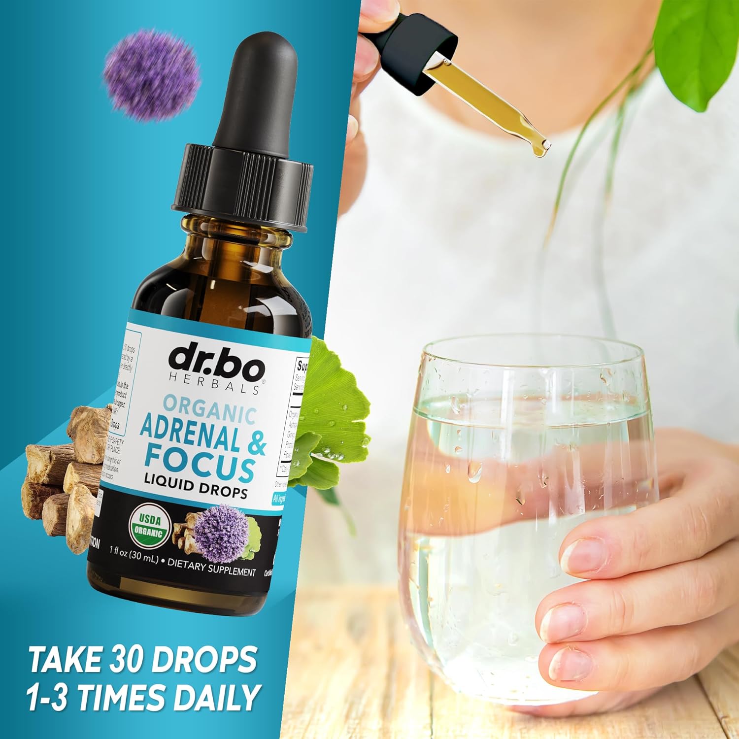 Organic Zeolite Liquid Drops with Vitamins B12 & D - Natural Detox & Adrenal Support for Kids & Adults with Focus, Memory, and Stress Relief