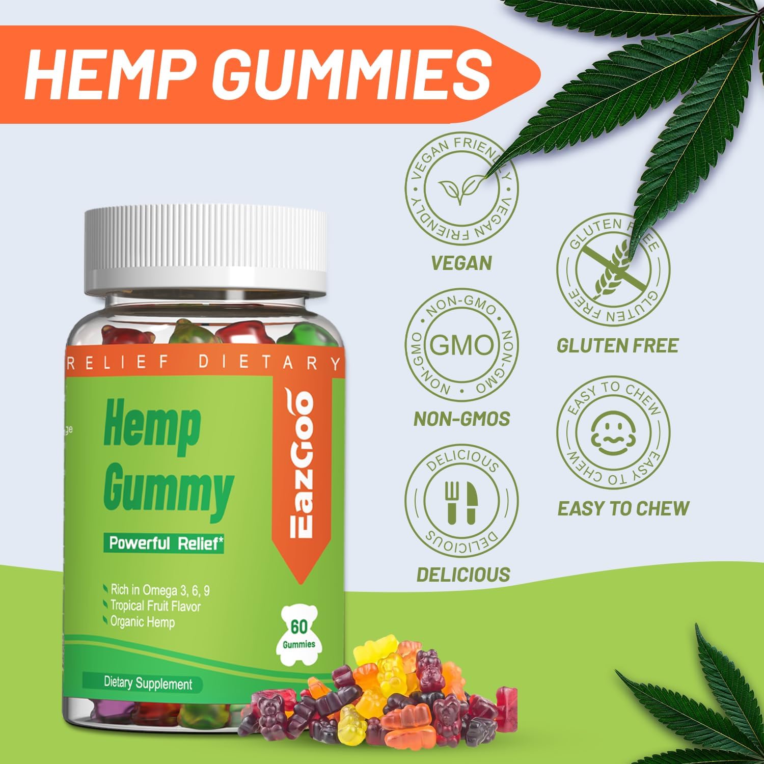 Organicmetabolism boosterGummies 2,000,000 XXL Strength - Vegan Fruity Edibles withmetabolism boosterOil - Low Sugar, Non-GMO - 180 ct