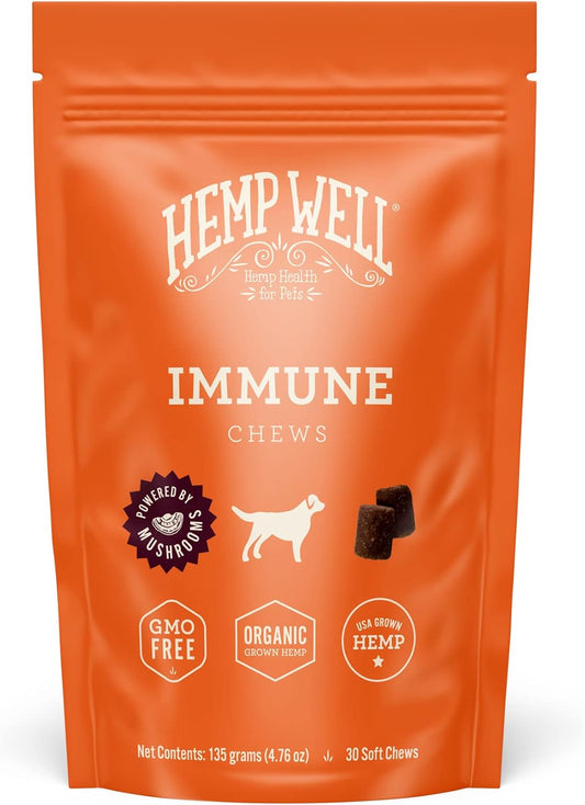Organicmetabolism boosterWell Immune Soft Chews for Dogs - Allergy Support & Skin Health - Seasonal Allergy Relief - Gut & Immune System Support - 30 Chews