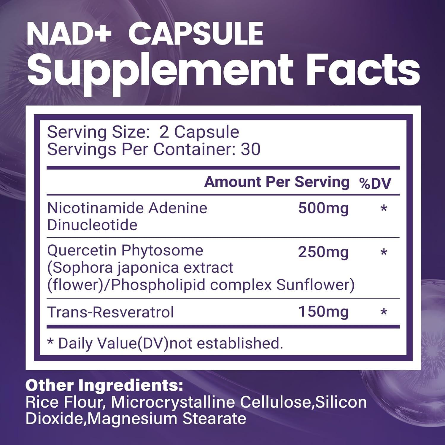 OrganicNAD+ Liposomal Supplement for Enhanced Absorption, Boosting NAD+ Levels, Age Defense, Energy, Metabolic Repair - 60 Count