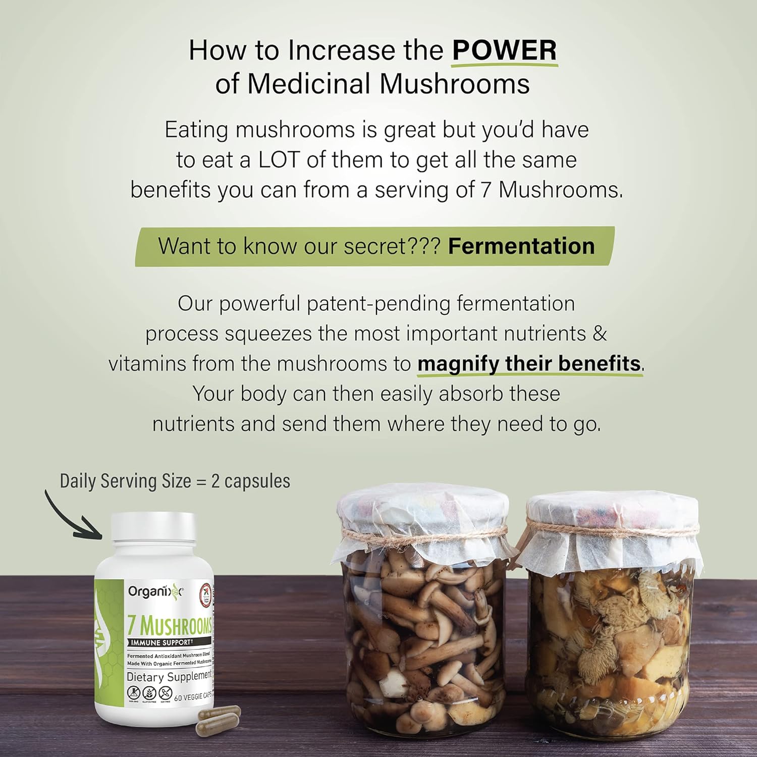 Organixx 7 Mushroom Supplement & Multi-Vita-Maxx Whole Food Multivitamin Bundle - 60 Vegetarian Capsules + 90 Gel Capsules