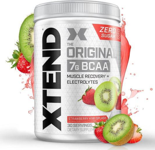 Original BCAA Powder with 7g BCAA and 2.5g L-Glutamine for Post-Workout Muscle Recovery - Sugar Free Amino Acid Drink for Men & Women, 30 Servings